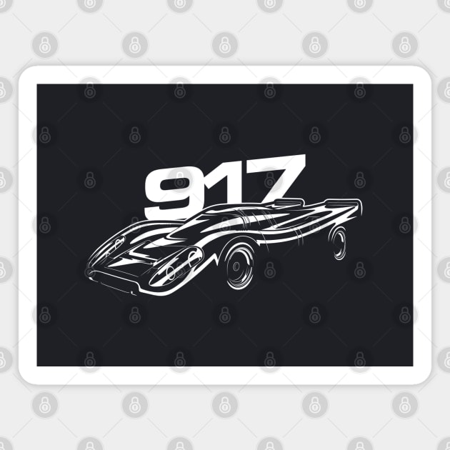 917 Classic Porsche Racing Car Magnet by KaroCars